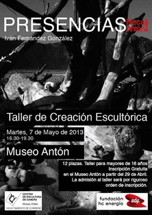 cartel editado por el centro de escultura de candas museo anton